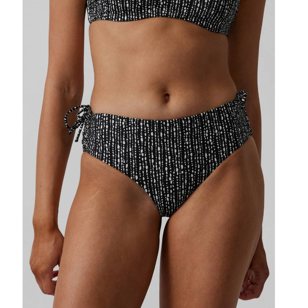 NWT Athleta cinch full bikini swim bottom - LARGE - rice pearls black - LARGE